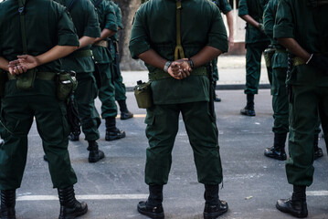 Army troops are seen during the celebration of Brazilian Independence Day in the city of Salvador,...