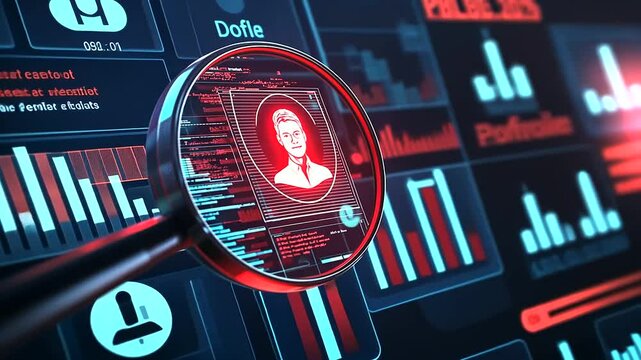 A vibrant human icon enlarged by a magnifying glass, with surrounding icons fading into the background, illustrating the CRM approach to customer-centric strategies