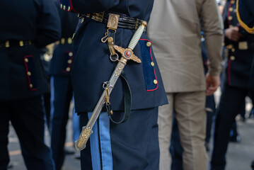 Soldiers from the Bahia Military Police are seen in formation during the celebration of Brazilian...