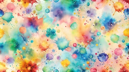 Colorful watercolor background with abstract splashes and artistic textures