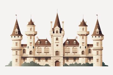Obraz premium Majestic fairytale castle illustration