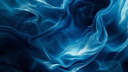 Obraz premium Abstract Blue Swirling Texture - Minimalist Digital Art