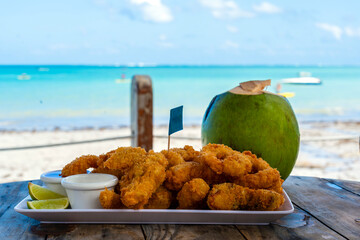 Typical food from the northeast of Brazil, Porto de Galinhas, Ipojuca, Pernambuco, Brazil