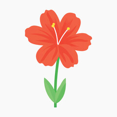 Vibrant red flower illustration