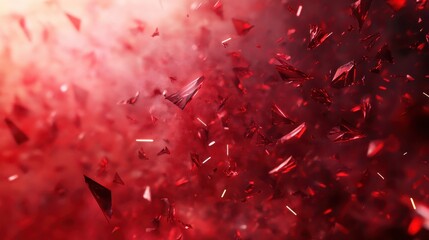 Abstract image of red shards creating a dynamic, energetic background, ideal for artistic and creative projects.