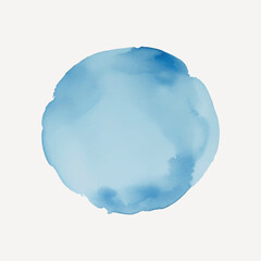 Abstract blue watercolor circle