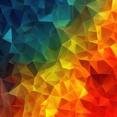 Obraz premium Polygonal shapes with contrasting colors in motion
