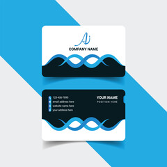 Corporate and Modern business card design in Blue Color