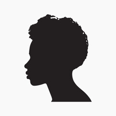 Silhouette profile of woman