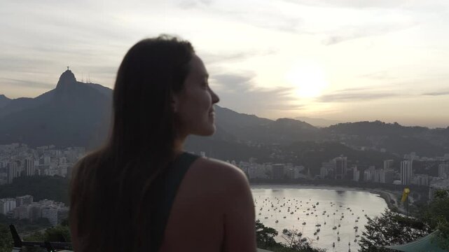 Sunset in Guanabara Bay in Rio de Janeiro
