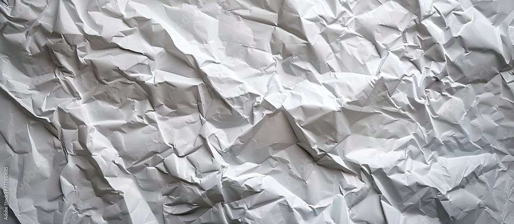 Poster crumpled texture background in grey paper. copy space image. place for adding text and design
