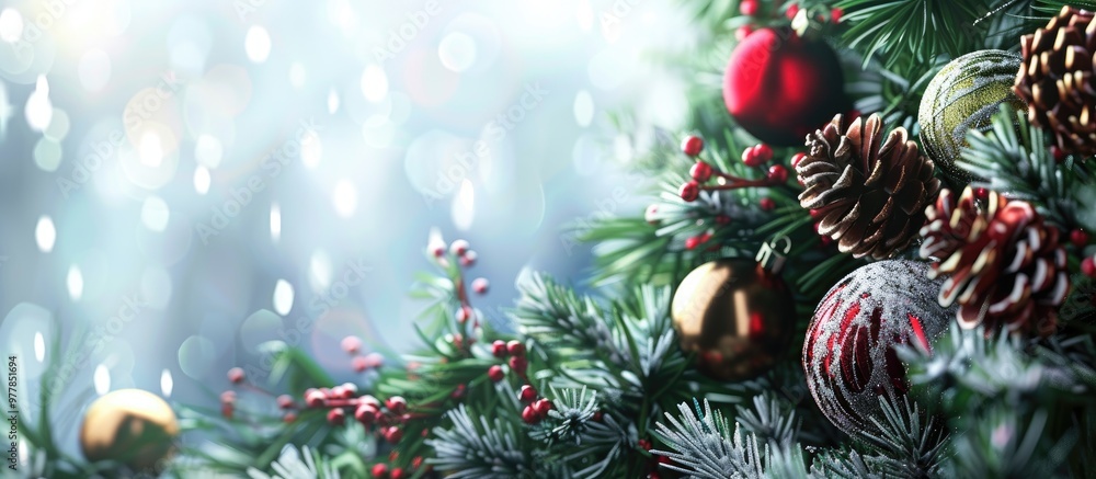 Poster a christmas backdrop for promotional purposes. copy space image. place for adding text and design