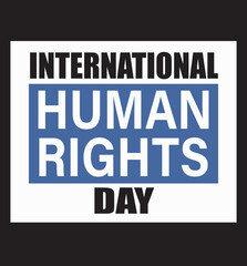 Obraz premium Human Rights Day, Equality, Reproductive Rights, Women, Men, All people white background blue carre