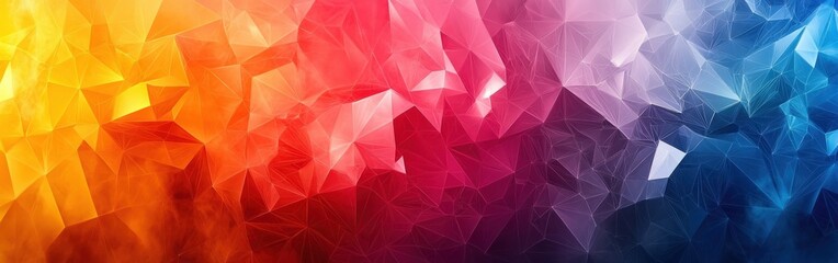 Obraz premium Polygonal shapes with contrasting colors in motion