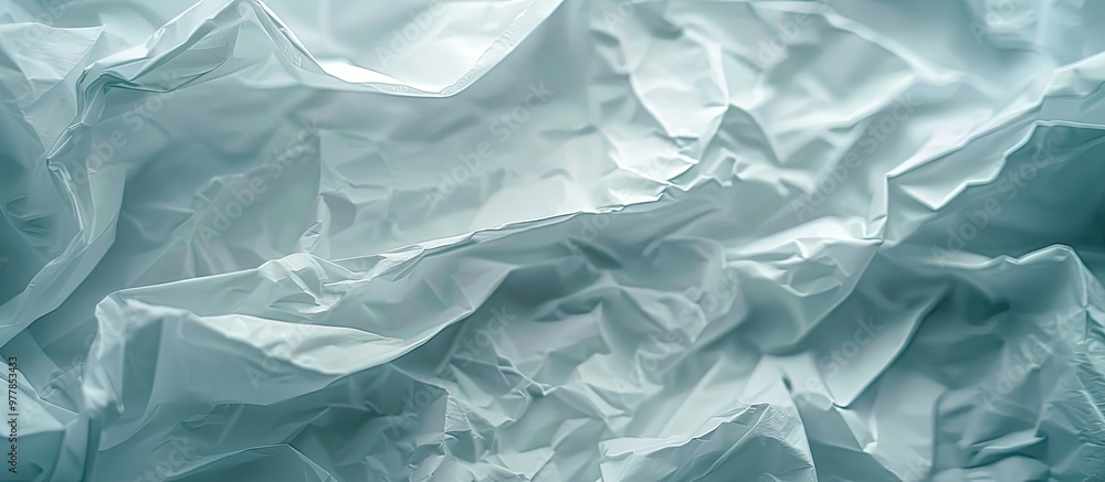 Aufkleber wrinkled white tissue paper creates a blurred background. copy space image. place for adding text an