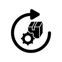 logistics mangement concept line icon. Simple element illustration. logistics mangement concept outline symbol design.