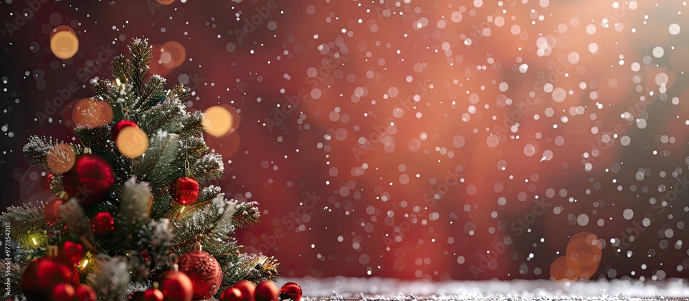 Poster christmas backdrop selective emphasis. copy space image. place for adding text and design