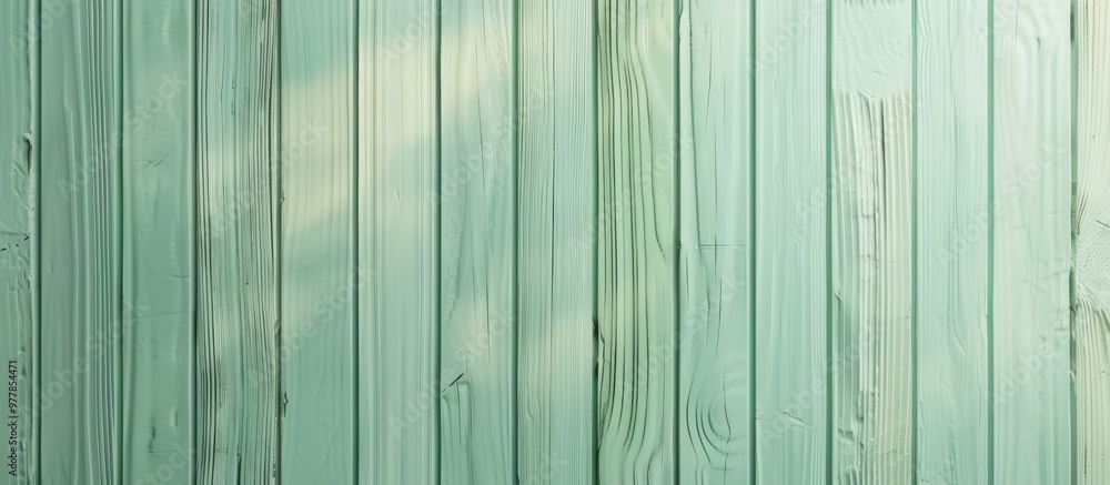 Wall mural mint green wood. Copy space image. Place for adding text and design