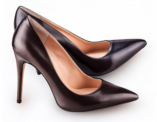 high-heeled shoes isolated on white background