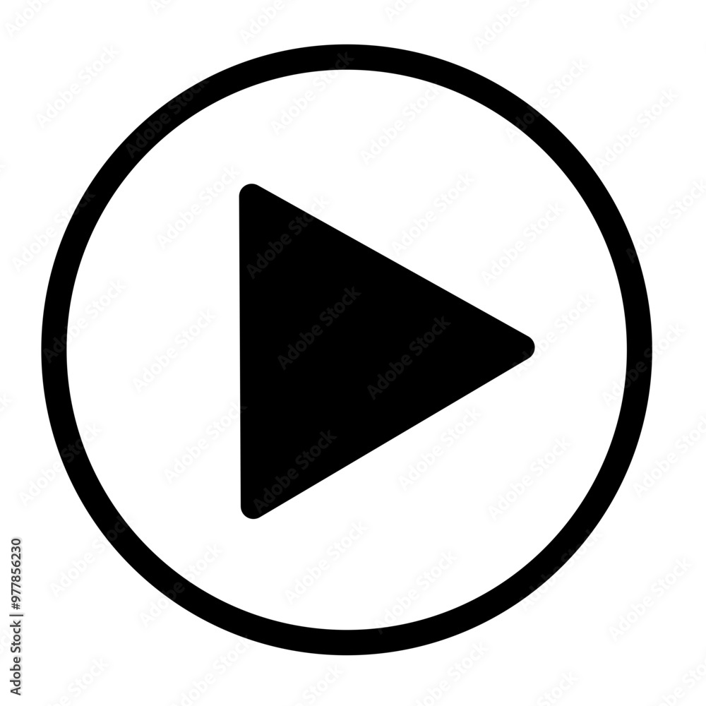 Wall mural video player icon vector