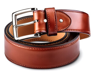 leather belt isolated on white background