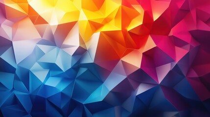Polygonal shapes with contrasting colors in motion