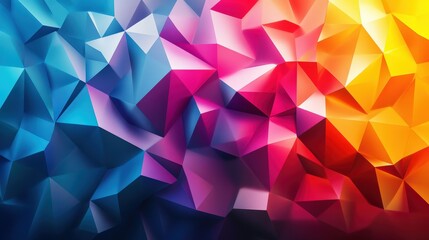 Polygonal shapes with contrasting colors in motion