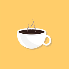 Coffee cup vector icon. Coffee drink symbol. Coffee shop vector logo icon. Coffee cup simple icon. Coffee beans symbol. Coffee vector icon