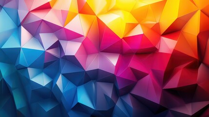 Polygonal shapes with contrasting colors in motion