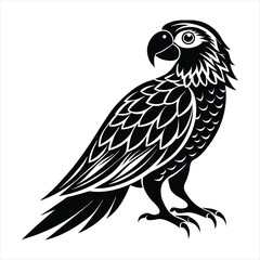 Obraz premium parrot silhouette vector