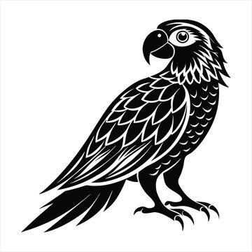 parrot silhouette vector
