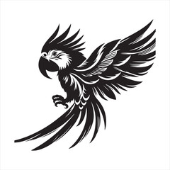 parrot silhouette vector
