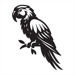 parrot silhouette vector