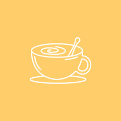 Coffee cup vector icon. Coffee drink symbol. Coffee shop vector logo icon. Coffee cup simple icon. Coffee beans symbol. Coffee vector icon