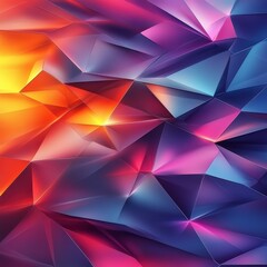 Fototapeta premium Polygonal shapes with contrasting colors in motion