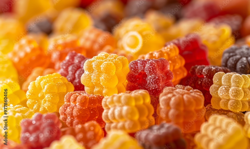 Canvas Prints colorful gummy candies close up