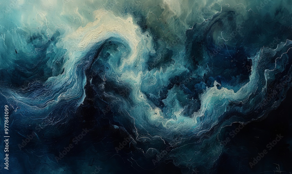 Poster evolve an abstract composition that embodies granularity.. enhance the sense of movement
