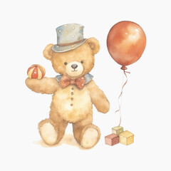 Cute teddy bear illustration