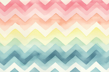Colorful watercolor chevron pattern