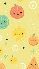 Cute citrus fruit pattern