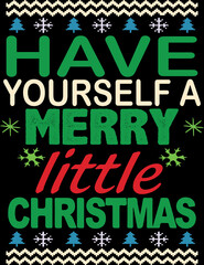 Naklejka premium merry little christmas 