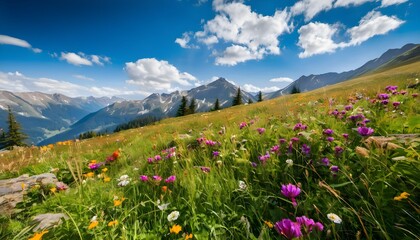 alpine meadow in the mountains