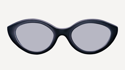 Fototapeta premium Stylish black cat-eye sunglasses