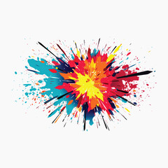 Colorful abstract paint splatter