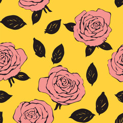 Vibrant floral pattern design