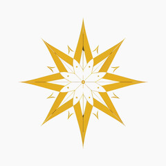 Golden star geometric design