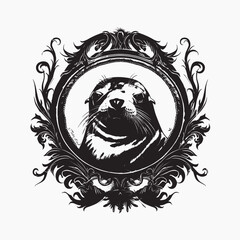 Elegant seal ornate illustration