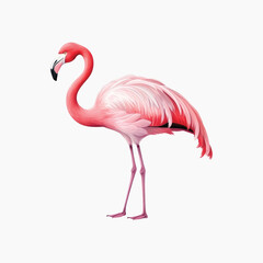Elegant pink flamingo illustration © Rawpixel.com
