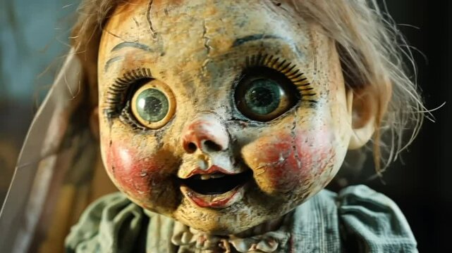 A creepy ventriloquist doll possessed 