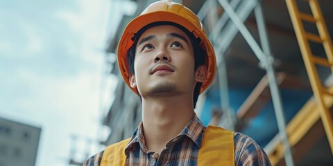 Construction Worker in Hard Hat